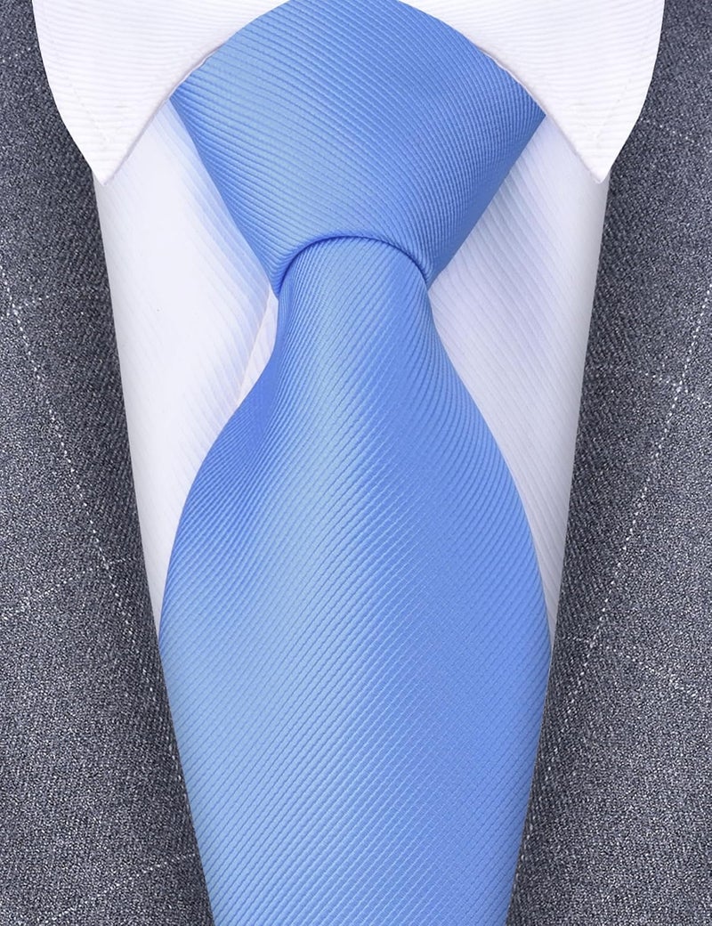 Branduce 63'' XL Tie Mens Extra Long Solid Woven Necktie for Men Big and Tall + Gift Box - Image 2